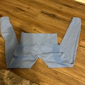 blue stretchy leggings
